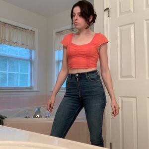 Abercrombie & Fitch high-waisted jeans